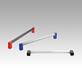 Tubular handles, aluminium or stainless steel with plastic grip legs