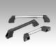 Tubular handles, aluminium with plastic grip legs, slanted both sides