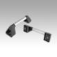 Tubular handles, stainless steel with plastic grip legs, with threaded inserts