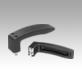 Pull handles, plastic, fastened from one side