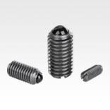 Spring plungers with slot and ceramic ball, stainless steel