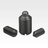 Spring plungers with slot and thrust pin, steel