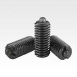 Spring plungers with hexagon socket and thrust pin, steel