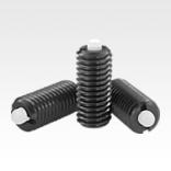 Spring plungers with hexagon socket and POM thrust pin, steel