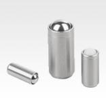 Spring plungers smooth version without collar, stainless steel