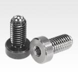 Spring plungers with head and ball, steel or stainless steel