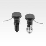 Indexing plungers steel or stainless steel with plastic mushroom grip and status sensor, hardwired