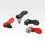 Indexing plunger, steel or stainless steel short version with plastic cam lever