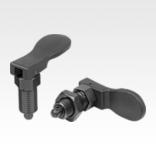 Indexing plungers, steel with plastic cam lever - inch