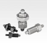 Indexing plungers, steel or stainless steel with threaded pin