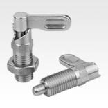Cam action indexing plunger stainless steel, with stop