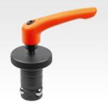Locating cylinders Ball Lock, steel with clamping lever