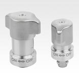 Ball lock pins, stainless steel, retractable, heavy-duty version with stainless steel twist knob