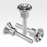 Ball lock pins with stainless steel mushroom grip