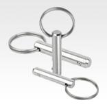 Locking pins, steel with stainless steel key ring