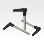 Ball lock pins with aluminium L-grip