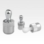 Lateral spring plungers with aluminium sleeve and plastic or steel thrust pin
