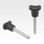 Locking pins, stainless steel with plastic grip and magnetic axial lock