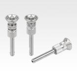 Ball lock pins with stainless steel mushroom grip, adjustable