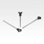 Ball lock pins with plastic grip and head-end lock