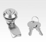 Quarter-turn lock, lockable, stainless steel 1.4401, housing diameter 30 mm