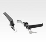 Quarter-turn locks with zinc L-grip, housing diameter 32 mm