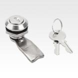 Quarter-turn lock, lockable, stainless steel 1.4401, housing diameter 28 mm