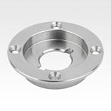 Clamping plate, stainless steel for quarter-turn clamp lock with recessed grip