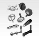 Handwheels, crank handles and screw-in grips
