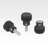 Knurled knobs antistatic