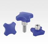 Palm grips, plastic, visually detectable with protruding steel bush