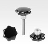 Star grips, plastic with protruding steel bush