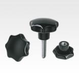 Star grips similar to DIN 6336, metal parts stainless steel