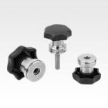 Star grips, plastic with clamping force intensifier