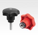 Star grips, plastic with safety function