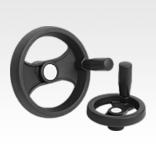 Handwheels 2-spokeplastic, with revolving grip