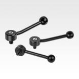 Tension levers, flat, external thread