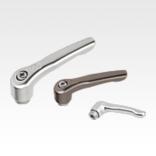 Clamping levers, electropolished or abrasive blasted stainless steel, with internal thread, threaded insert stainless steel