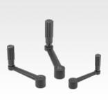 Crank handles aluminium cylindrical revolving grip