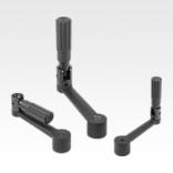 Crank handles aluminium with fold-away cylinder grip