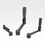 Crank handles aluminium with safety cylinder grip