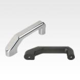 Pull handles, aluminium, slanted