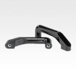 Pull handles, plastic, round, slanted one side