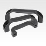 Pull handles, high temperature resistant plastic, mounted from front or rear