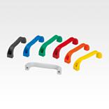 Pull handles, plastic, mounted from front or rear
