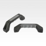 Pull handles, plastic, slanted both sides, with soft inner face