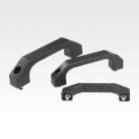 Pull handles, plastic, slanted both sides