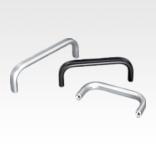Pull handles, anodised aluminium, oval profile 12x8, mounted from the rear