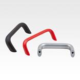 Pull handle, oval aluminium, oblique