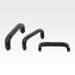 Pull handles, oval aluminium, detachable